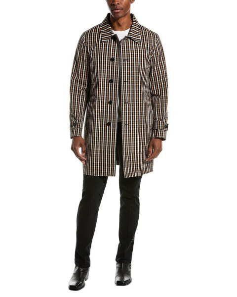 Tod’S Check Raincoat Men's Brown M