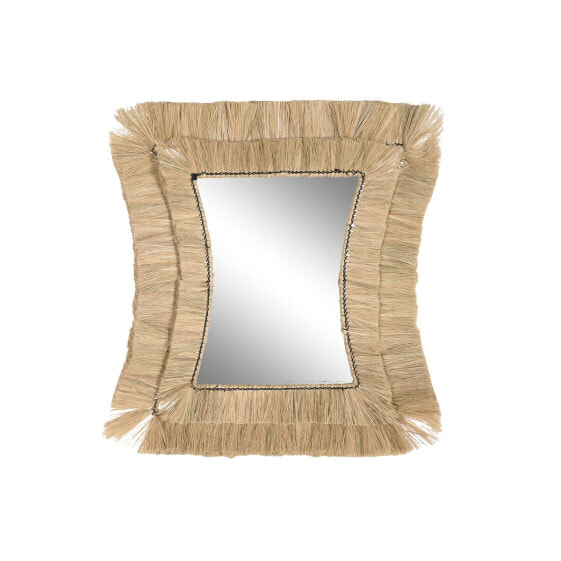 Wall mirror DKD Home Decor 62 x 4 x 70 cm Crystal Bali Jute