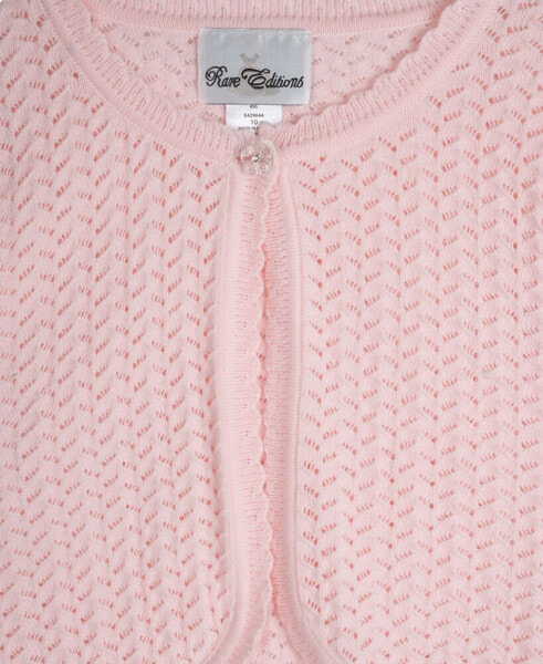 Big Girls Crochet Cardigan Sweater