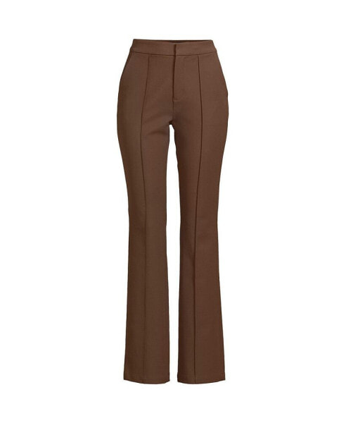 Women's High Rise Bi Stretch Pintuck Boot Cut Pants