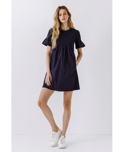 Women's Solid Mini Dress