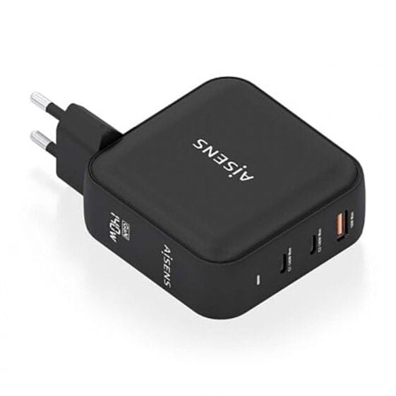 AISENS ASCH-140W3P031-BK USB-A and USB-C wall charger