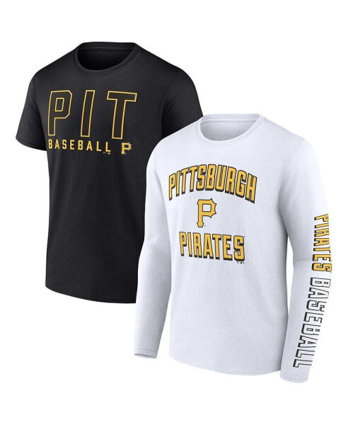 Men's Black, White Pittsburgh Pirates Two-Pack Combo T-shirt Set
