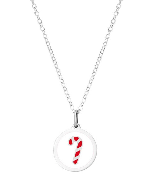 Auburn Jewelry candy Cane Necklace in Sterling Silver