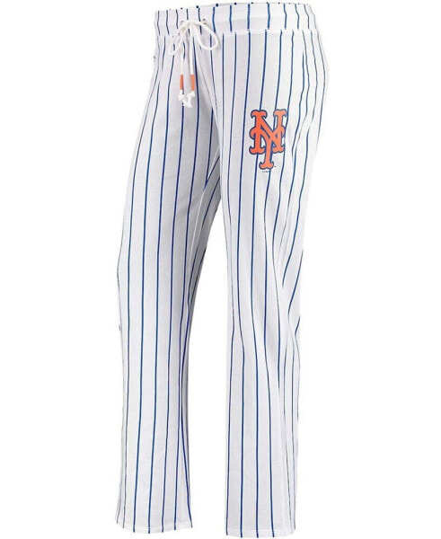 Пижама Concepts Sport White NY Mets Vigor Pinstripe