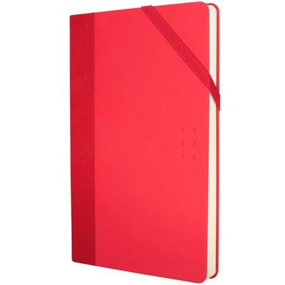 Notebook Milan Paperbook White Red 21 x 14,6 x 1,6 cm