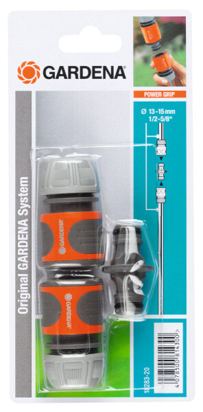 Gardena Coupling Set 13 mm (1/2) - Hose connector - Grey - Orange - Silver