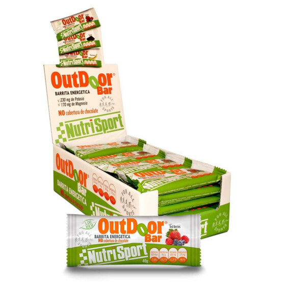 NUTRISPORT Outdoor 20 Units Red Berries Energy Bars Box