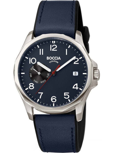 Мужские наручные часы Boccia 3644-02 титан 40мм 10ATM