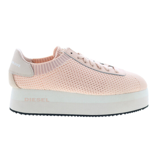 Diesel S-Pyave Wedge ET Womens Pink Canvas Lifestyle Sneakers Shoes