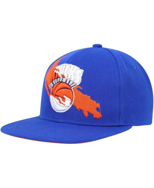Men's Blue New York Knicks Paint By Numbers Snapback Hat