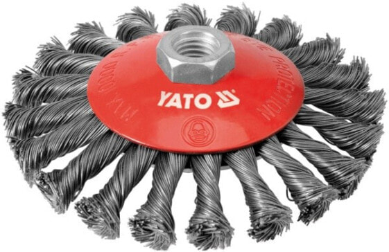 Конусная щетка YATO 125мм, резьба M14, квитанная проводка 4764