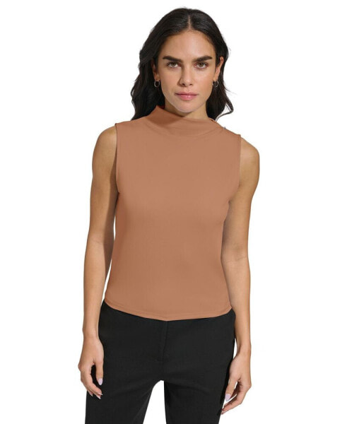 Women's Funnel-Neck Sleeveless Top