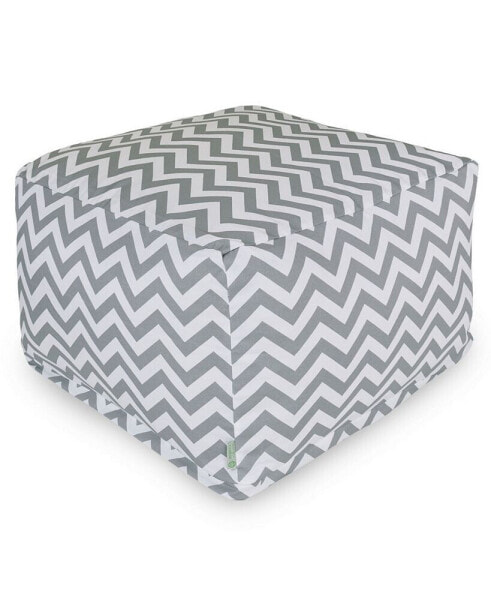 Chevron Ottoman Square Pouf with Removable Cover 27" x 17"