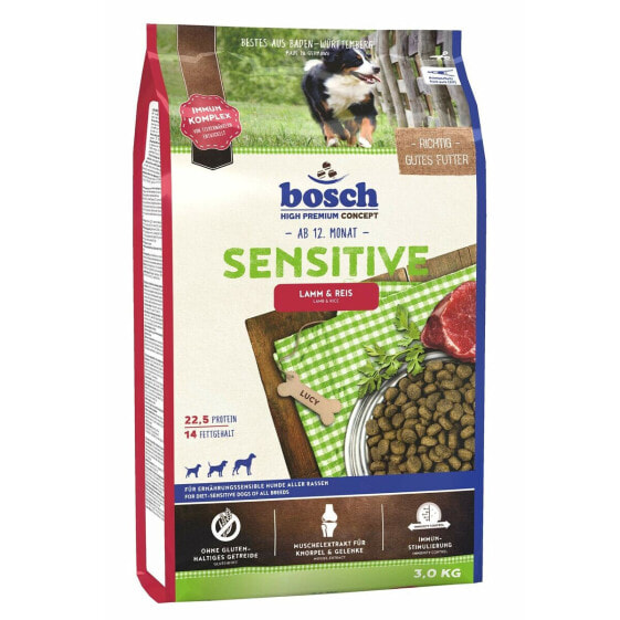 Сухой корм для собак BOSCH Sensitive Adult Ягненок и Рис 3 кг