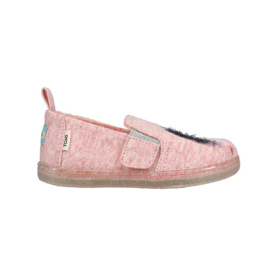 TOMS Alpargata Twin Gore Slip On Toddler Girls Pink Flats Casual 10016083T