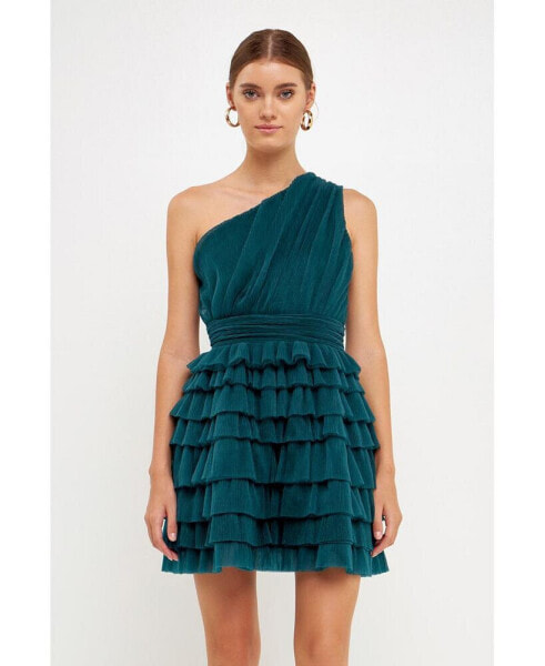 Women's Tiered Tulle Mini Dress