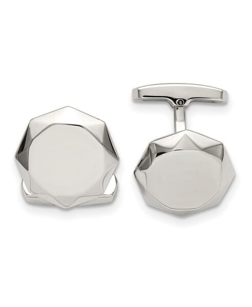 Stainless Steel Polished Geometric Cuff Links