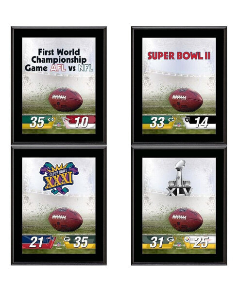 Green Bay Packers 10.5" x 13" Sublimated Super Bowl Champion Plaque Bundle