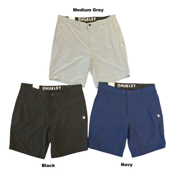 Hurley Men's Hybrid 4-Way Stretch Quick Dry 20" Walk Shorts W/ Reflective Logo