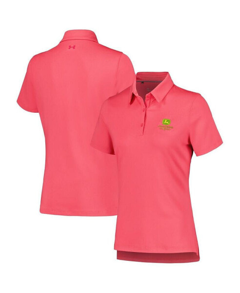 Women's Pink John Deere Classic Tee To Green Polo Shirt