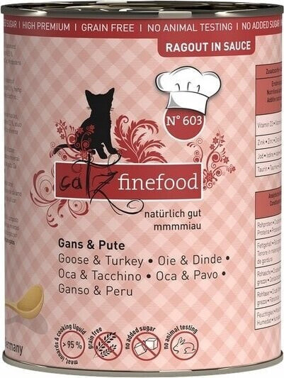 Catz Finefood Catz Finefood Ragout N.603 Gęś i Indyk puszka 380g