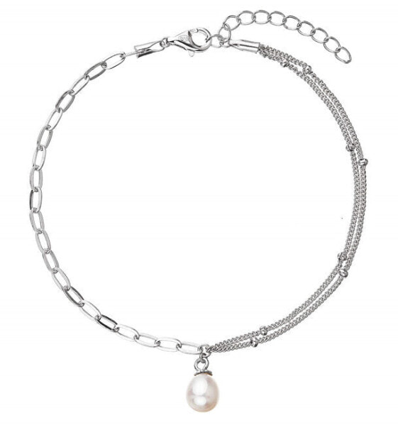 Silver bracelet with genuine freshwater pearl 23014.1