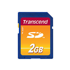 Transcend SD Card Secure Digital 2GB - 2 GB - SD - MLC - 20 MB/s - 13 MB/s - Black