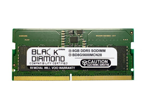 Black Diamond 8GB DDR5 5600 SODIMM Memory BD8G5600MCN28