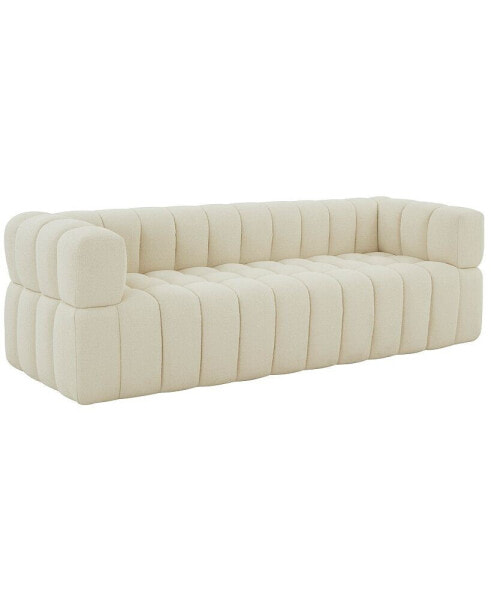 Calyna 90" Channel Tufted Boucle Sofa