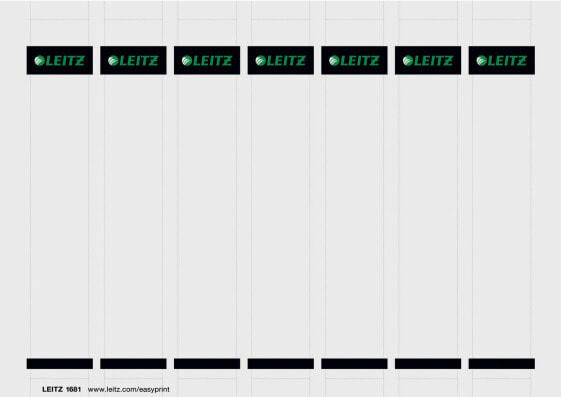 Esselte Leitz PC printable Spine Labels for plastic lever arch files - Grey - Folder - Cardboard - 130 g/m² - 3.1 cm - 190 mm