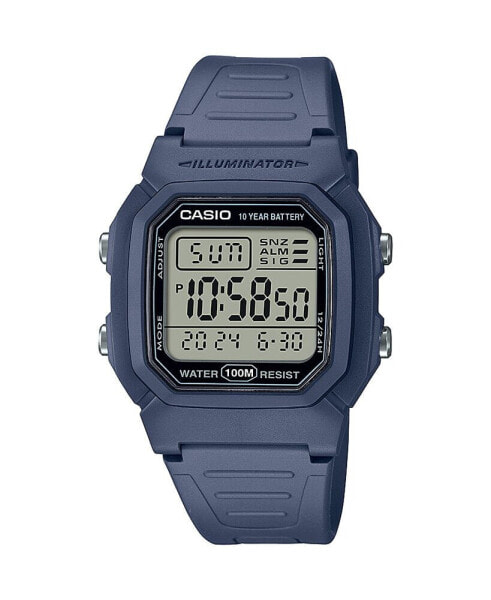 Men's Digital Blue Resin Watch, 36.8mm, W800H-2AV
