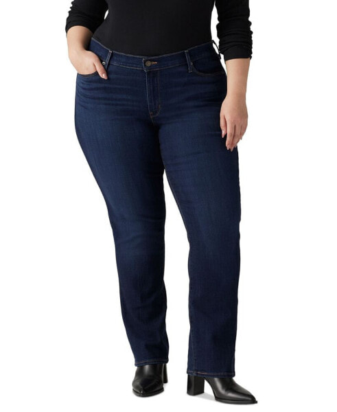 Plus Size Classic Mid-Rise Straight-Leg Jeans