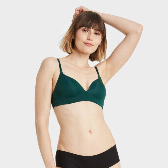 Auden Women's Green Nylon Adjustable Straps Comfort Wirefree Nursing Bra 40C