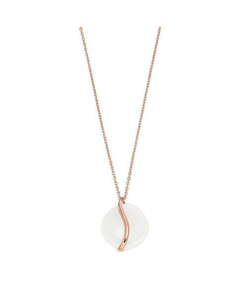 Women's Sofie Sea Glass White Organic-Shaped Pendant Necklace, SKJ1813791