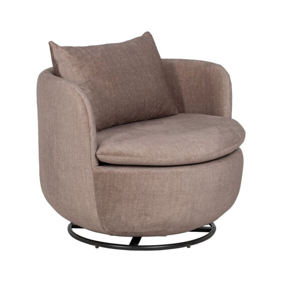 Armchair Taupe Wood Iron 84 x 74 x 66 cm