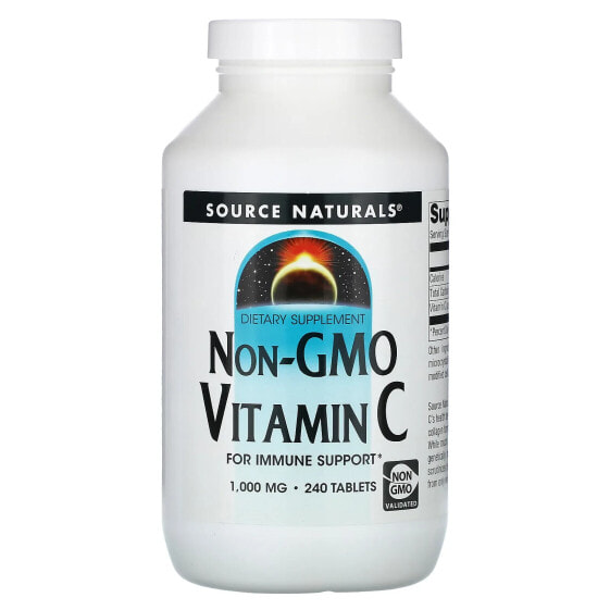 Витамин C без ГМО Source Naturals, 1000 мг, 240 таблеток