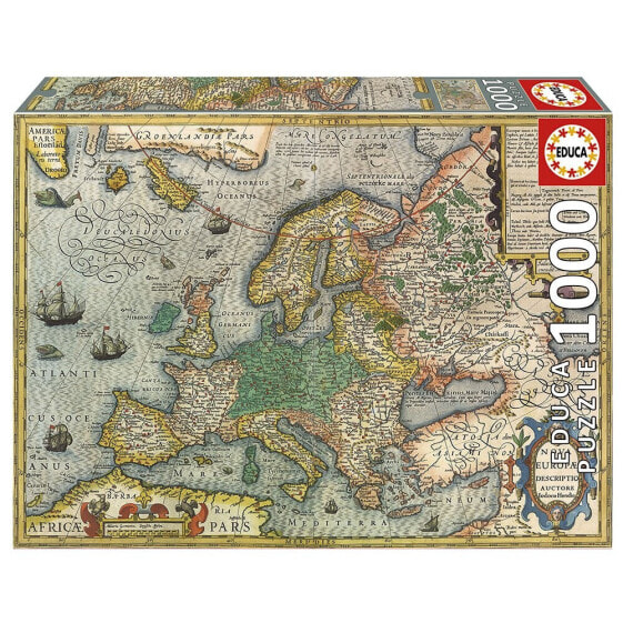 EDUCA BORRAS 1000 Pieces Europe Map Puzzle