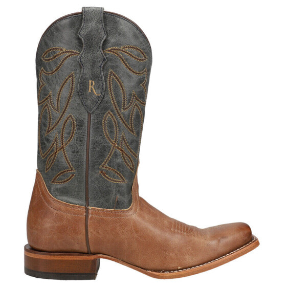 Justin Boots Sandy Embroidered Square Toe Cowboy Womens Brown Casual Boots RM30