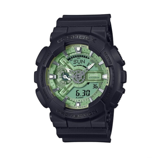 Мужские часы Casio G-Shock GA-110CD-1A3ER Чёрный Зеленый