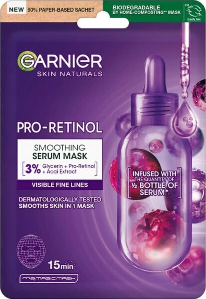 Alkotest GARNIER_Skin Naturals Pro-Retinol maska do twarzy 22g