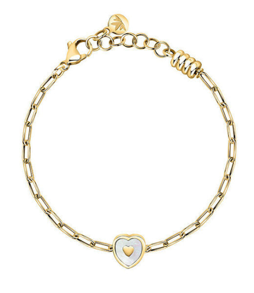 Beautiful Gold Plated Drops Heart Bracelet SCZ1346