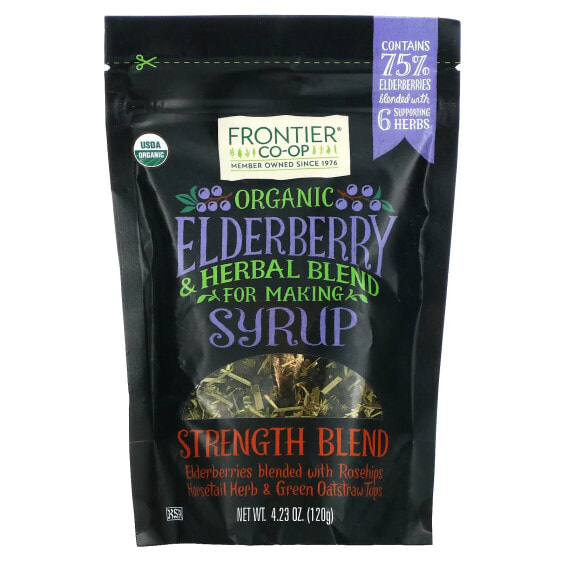 Organic Elderberry & Herbal Blend For Making Syrup, Strength Blend, 4.23 oz (120 g)