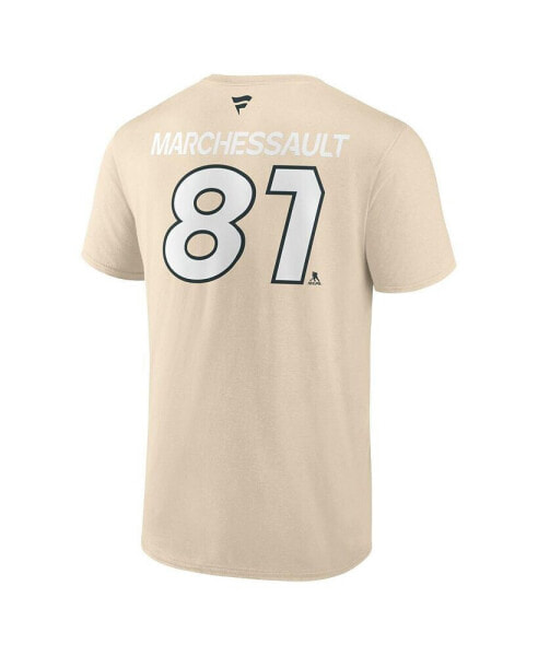 Men's Jonathan Marchessault Cream Vegas Golden Knights 2024 NHL Winter Classic Authentic Pro Name and Number T-shirt