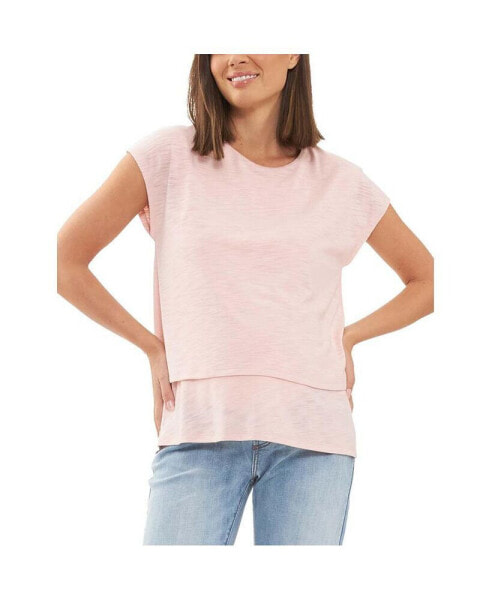 Jazmin Layered Nursing Tee Soft Pink