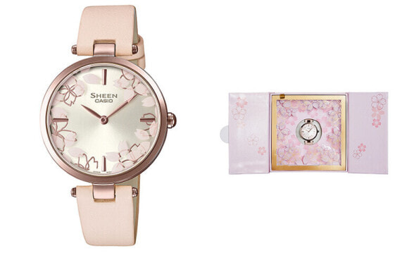 Часы и аксессуары CASIO SHEEN SHE-C110CGL-4AUPFH, женские, розовый циферблат