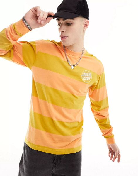 Santa Cruz bold stripe long sleeve t-shirt in orange