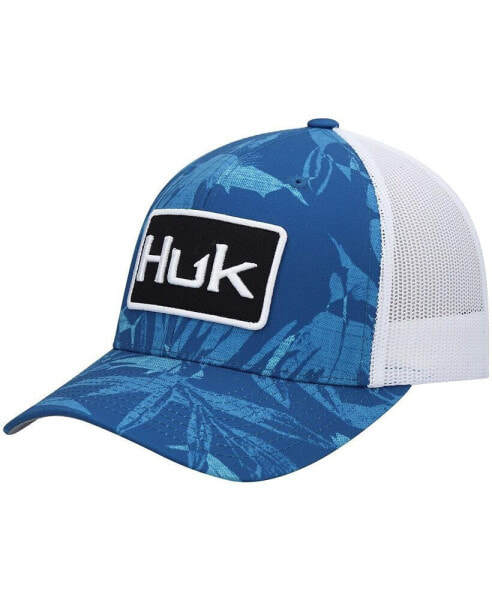 Men's Blue Ocean Palm Trucker Snapback Hat