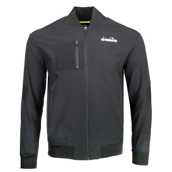 Diadora Challenge Full Zip Jacket Mens Black Casual Athletic Outerwear 176854-80