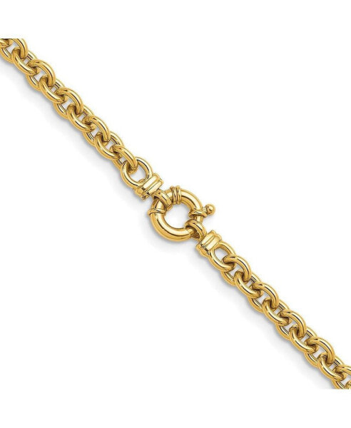 Diamond2Deal 18k Yellow Gold Solid Flat 18" Omega Necklace